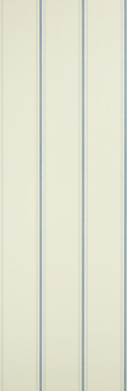 Stripes And Plaids Wallpaper | Garfield Stripe Cream / Navy | Wall coverings / wallpapers | Designers Guild