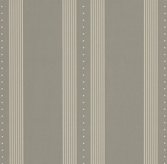Stripe Library Wallpaper | Tuxedo Club Stripe - Grey | Revêtements muraux / papiers peint | Designers Guild