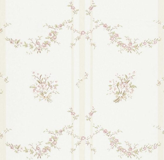 Stripe Library Wallpaper | Tuilleries Stripes - Pale Pink | Revêtements muraux / papiers peint | Designers Guild