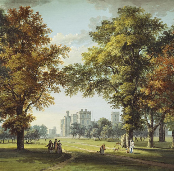 Buckingham Wallpaper | Great Park View - Moss | Tissus de décoration | Designers Guild