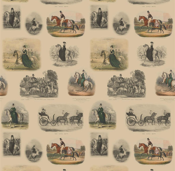 Buckingham Wallpaper | Royal Promenade - Linen | Tissus de décoration | Designers Guild
