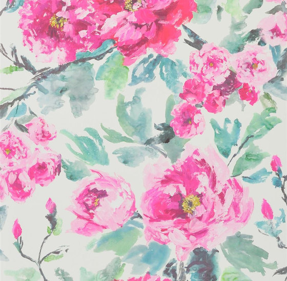 Shanghai Garden Wallpaper | Shanghai Garden - Peony | Drapery fabrics | Designers Guild