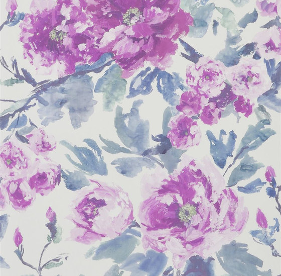 Shanghai Garden Wallpaper | Shanghai Garden - Violet | Tessuti decorative | Designers Guild