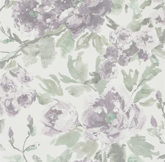 Shanghai Garden Wallpaper | Shanghai Garden - Heather | Drapery fabrics | Designers Guild