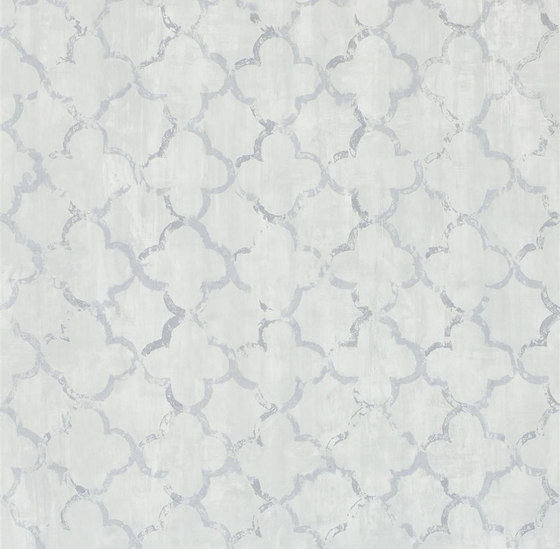 Shanghai Garden Wallpaper | Chinese Trellis - Platinum | Drapery fabrics | Designers Guild