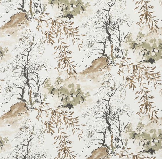 Shanghai Garden Wallpaper | Winter Palace - Ecru | Drapery fabrics | Designers Guild