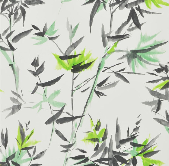 Shanghai Garden Wallpaper | Bamboo - Lime | Tissus de décoration | Designers Guild