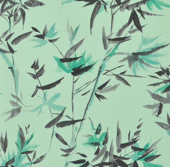 Shanghai Garden Wallpaper | Bamboo - Jade | Tejidos decorativos | Designers Guild