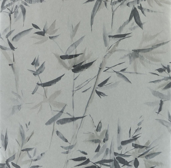 Shanghai Garden Wallpaper | Bamboo - Silver | Drapery fabrics | Designers Guild