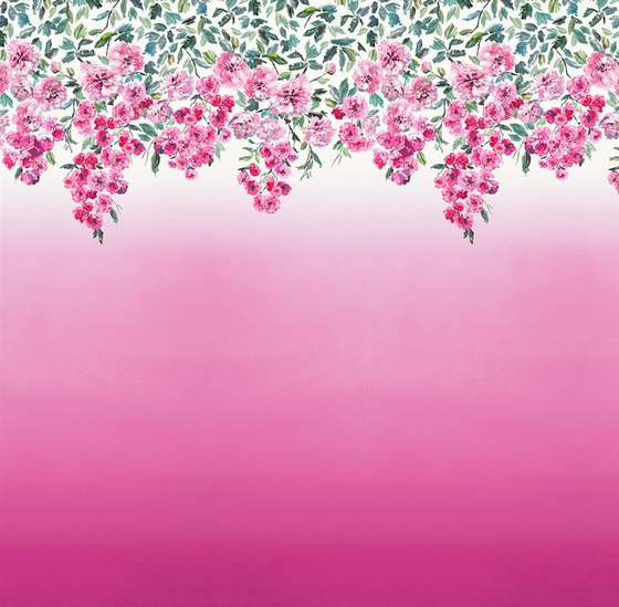 Shanghai Garden Wallpaper | Trailing Rose - Peony | Tissus de décoration | Designers Guild
