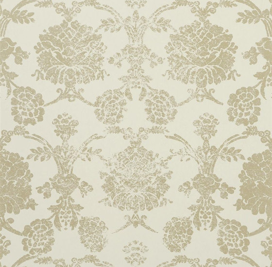 Sukumala Wallpaper | Sukumala Lino - Gold | Tissus de décoration | Designers Guild