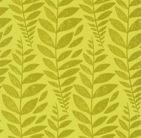 Surabaya Wallpaper | Odhni - Moss | Drapery fabrics | Designers Guild