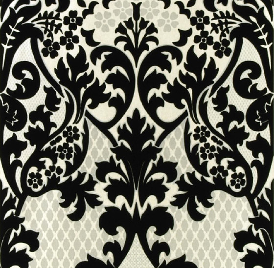 Whitewell Wallpaper | Eldridge - Noir | Tejidos decorativos | Designers Guild