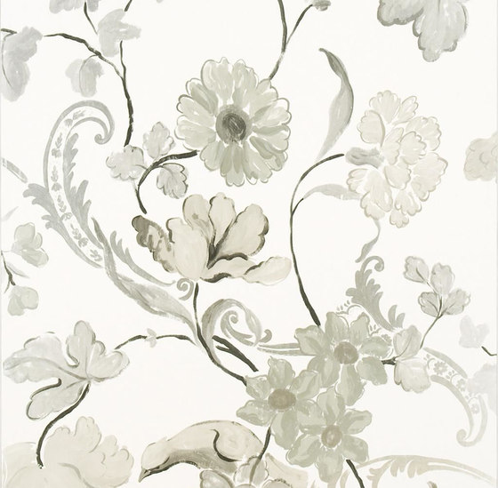 Whitewell Wallpaper | Whitewell - Noir | Wall coverings / wallpapers | Designers Guild