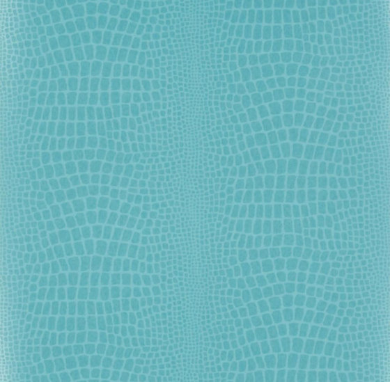 Zephirine Wallpaper | Pietra - Turquoise | Drapery fabrics | Designers Guild