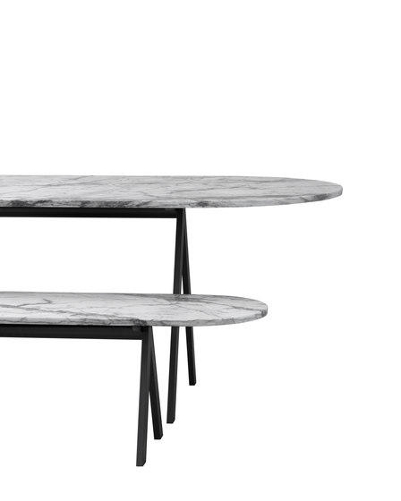 Saw Table marble white rounded | Tavoli pranzo | Friends & Founders