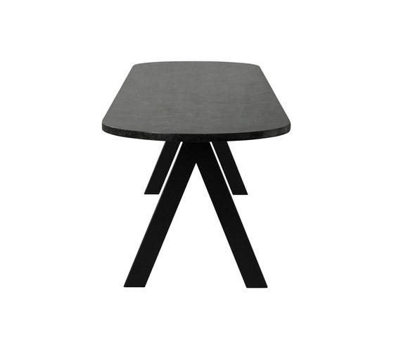 Saw Bench marble black rounded | Bancs | Friends & Founders
