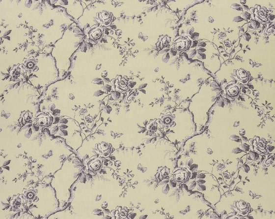Signature Ashdown Manor Fabrics | Ashfield Floral Voile - Vintage Purple | Tissus de décoration | Designers Guild