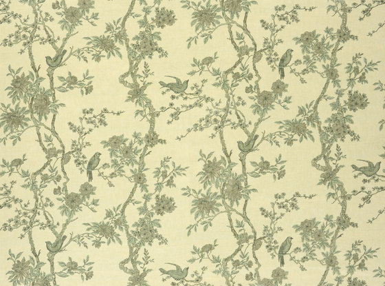 Signature Ashdown Manor Fabrics | Marlowe Floral Voile - Leaf Fall | Tissus de décoration | Designers Guild