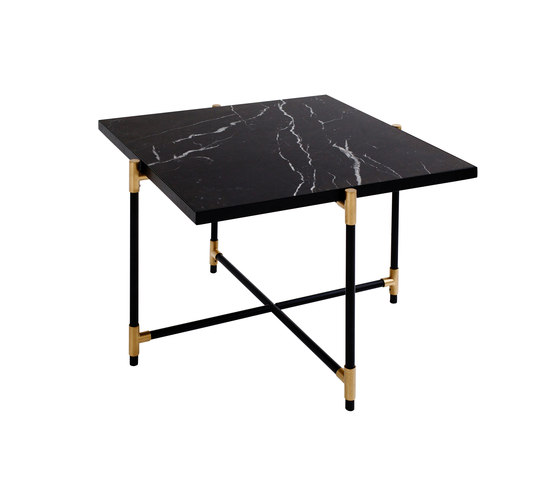 Coffee Table 60 BRASS on BLACK - Black Marble | Coffee tables | HANDVÄRK