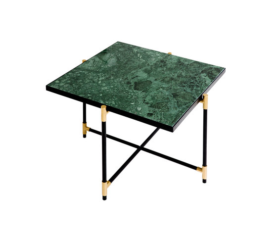 Coffee Table 60 BRASS on BLACK - Green Marble | Coffee tables | HANDVÄRK