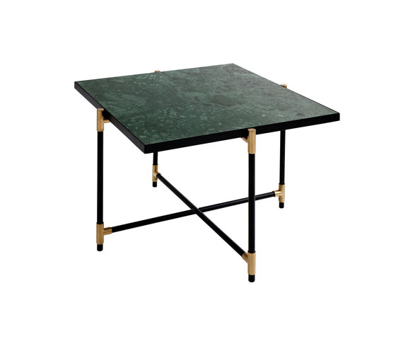 Coffee Table 60 BRASS on BLACK - Green Marble | Couchtische | HANDVÄRK
