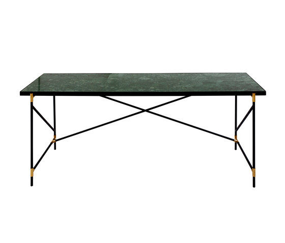 Desk BRASS on BLACK - Green Marble | Dining tables | HANDVÄRK