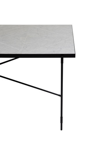 Dining Table 185 BLACK on BLACK  White Marble  Dining tables by 