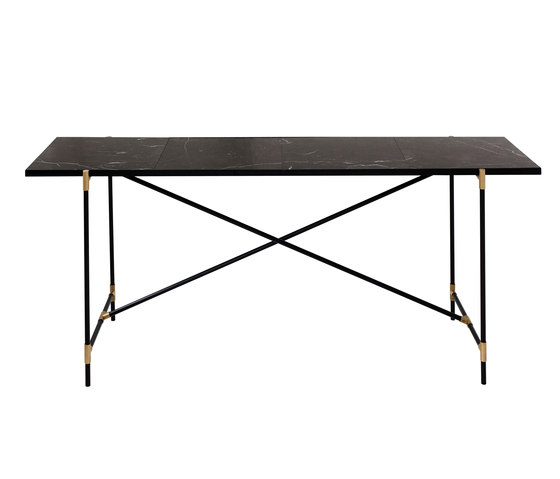 High Table BRASS on BLACK - Black Marble | Console tables | HANDVÄRK