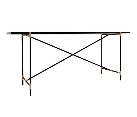 High Table BRASS on BLACK - Black Marble | Consolle | HANDVÄRK