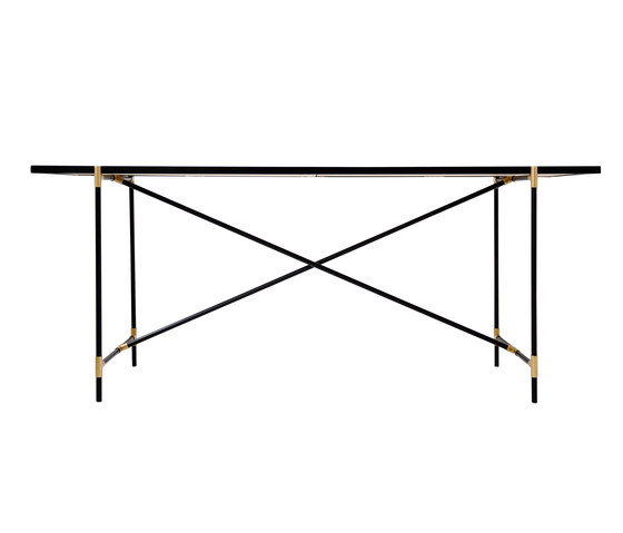 High Table BRASS on BLACK - Green Marble | Konsolentische | HANDVÄRK