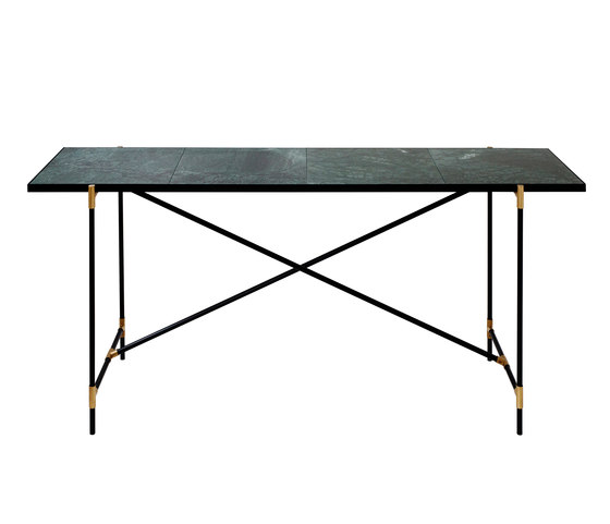 High Table BRASS on BLACK - Green Marble | Console tables | HANDVÄRK