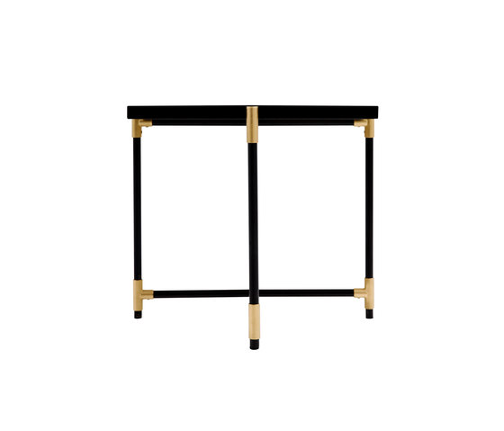Side Table BRASS on BLACK - Green Marble | Coffee tables | HANDVÄRK