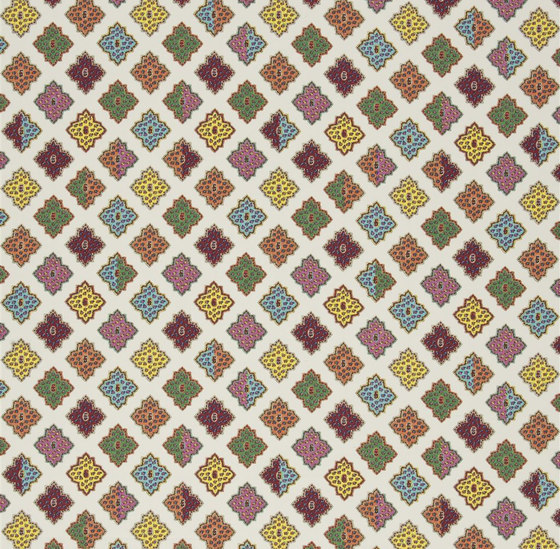 Carnets Andalous Fabrics | Alcazar - Multicolore | Tessuti decorative | Designers Guild