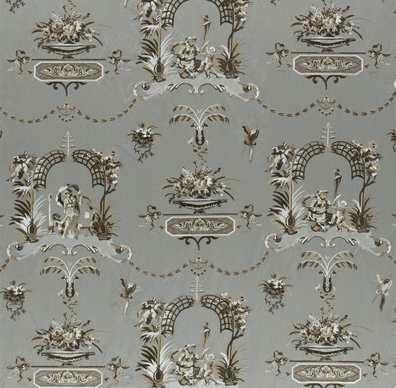 Elizabeth Fabrics | Savill - Platinum | Tissus de décoration | Designers Guild