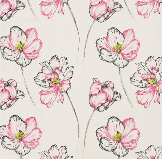 Kaori Fabrics | Montsuki - Fuchsia | Tissus de décoration | Designers Guild