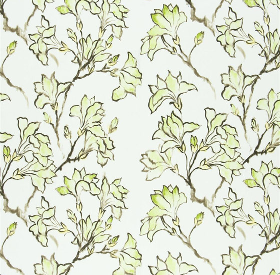 Kimono Blossom Fabrics | Magnolia Tree - Willow | Drapery fabrics | Designers Guild