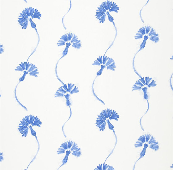 Kimono Blossom Fabrics | Shirotae - Cobalt | Tejidos decorativos | Designers Guild