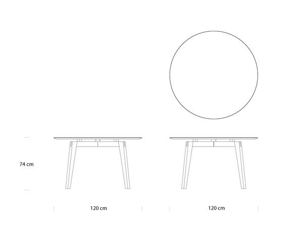 Private Space Dining Table Ash 120 | Mesas comedor | ellenberger