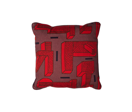 Printed Cushion In the grass red | Cushions | HAY