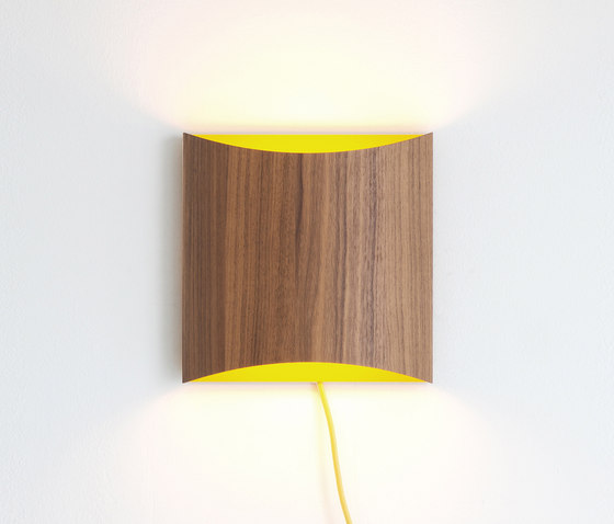 Sophie wall walnut yellow with cable | Wall lights | lasfera