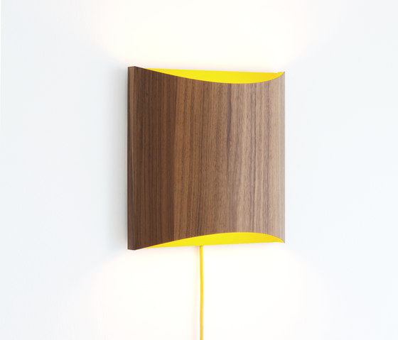 Sophie wall walnut yellow with cable | Lampade parete | lasfera