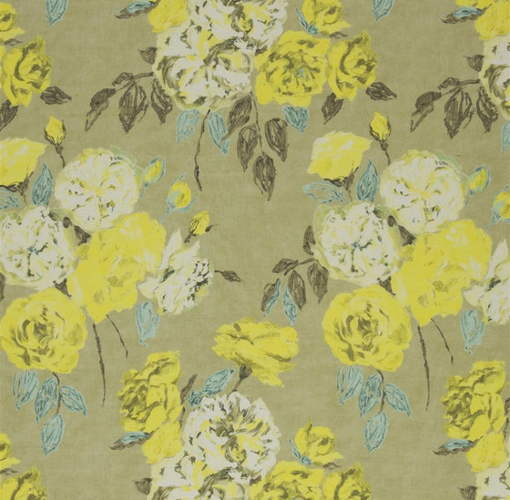 Pavonia Fabrics | Faustine - Lemongrass | Drapery fabrics | Designers Guild