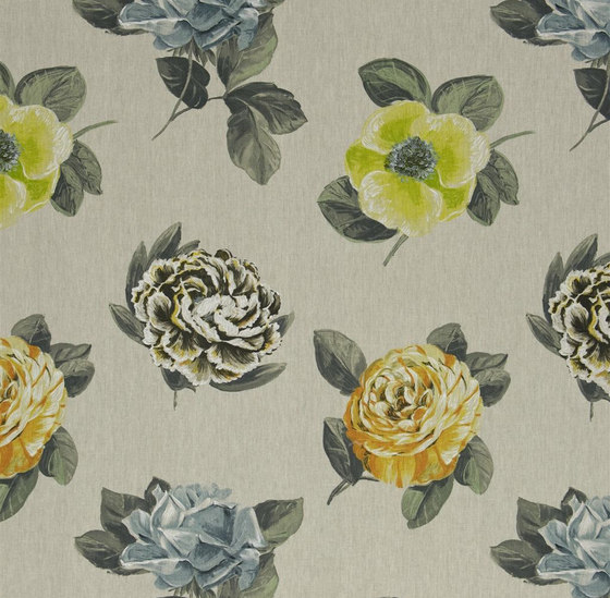 Pavonia Fabrics | Pavonia - Saffron | Tissus de décoration | Designers Guild