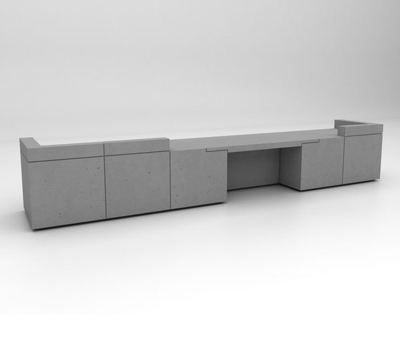 Lintel Reception Desk Configuration 5 | Banconi | Isomi