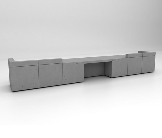 Lintel Reception Desk Configuration 6 | Comptoirs | Isomi