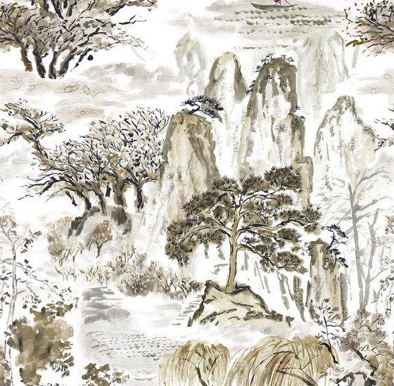 Shanghai Garden Fabrics | Jade Temple - Ecru | Dekorstoffe | Designers Guild