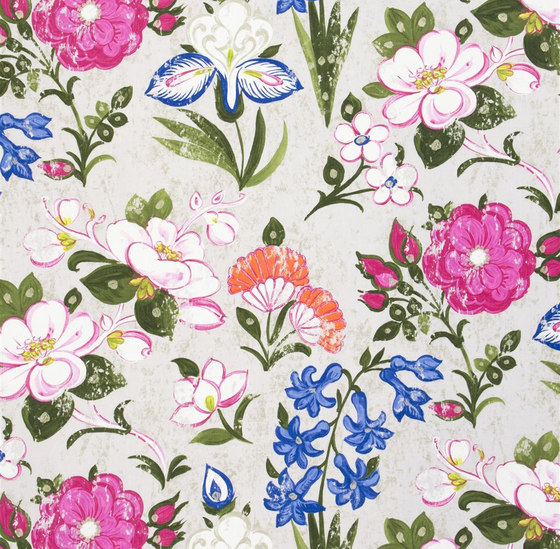 Amrapali Fabrics | Lotus Flower - Peony | Tejidos decorativos | Designers Guild
