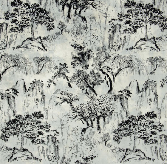 Aurelia Fabrics | Shanshui - Platinum | Tessuti decorative | Designers Guild