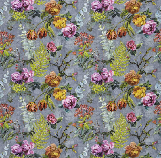 Caprifoglio Fabrics | Tulipani - Graphite | Tessuti decorative | Designers Guild